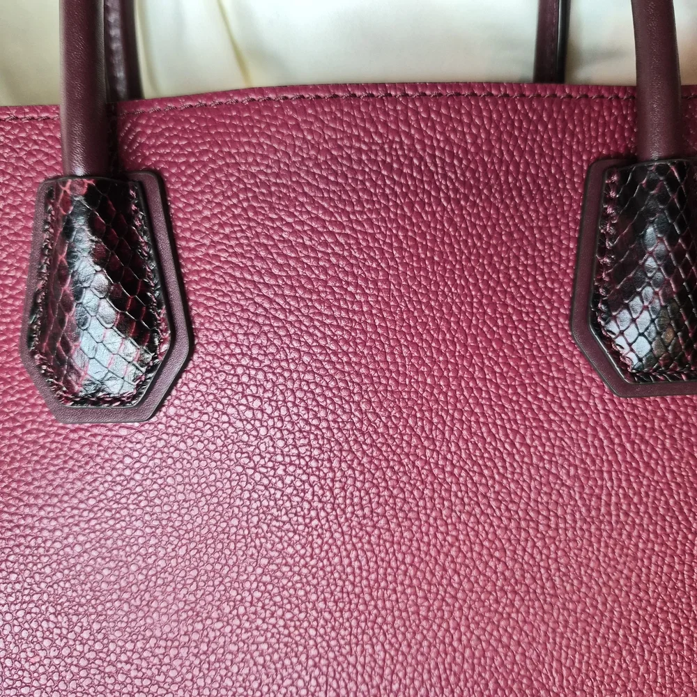 Michael Kors Burgundy Leather Tote Bag